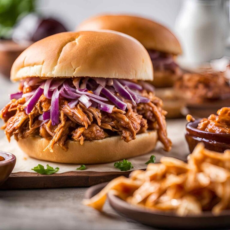 BBQ Pulled Chicken Sandwiches